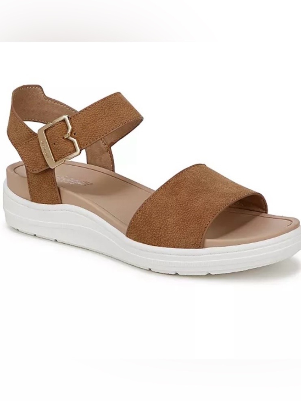 DR SCHOLL’S Women’s Time off Sky Honey Brown Platform Sandal. Sz 7. NWT